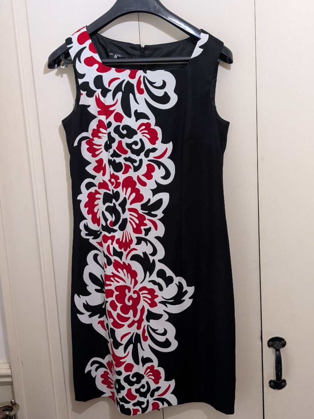 AGB FOXY Blk # Dress too good to be true -Rd, blk & wht middle/side stripe -Sz12